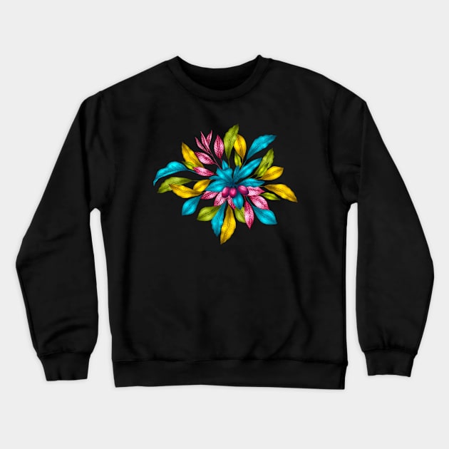 Exotic Miracle Berries in Rainbow Colors Crewneck Sweatshirt by PerrinLeFeuvre